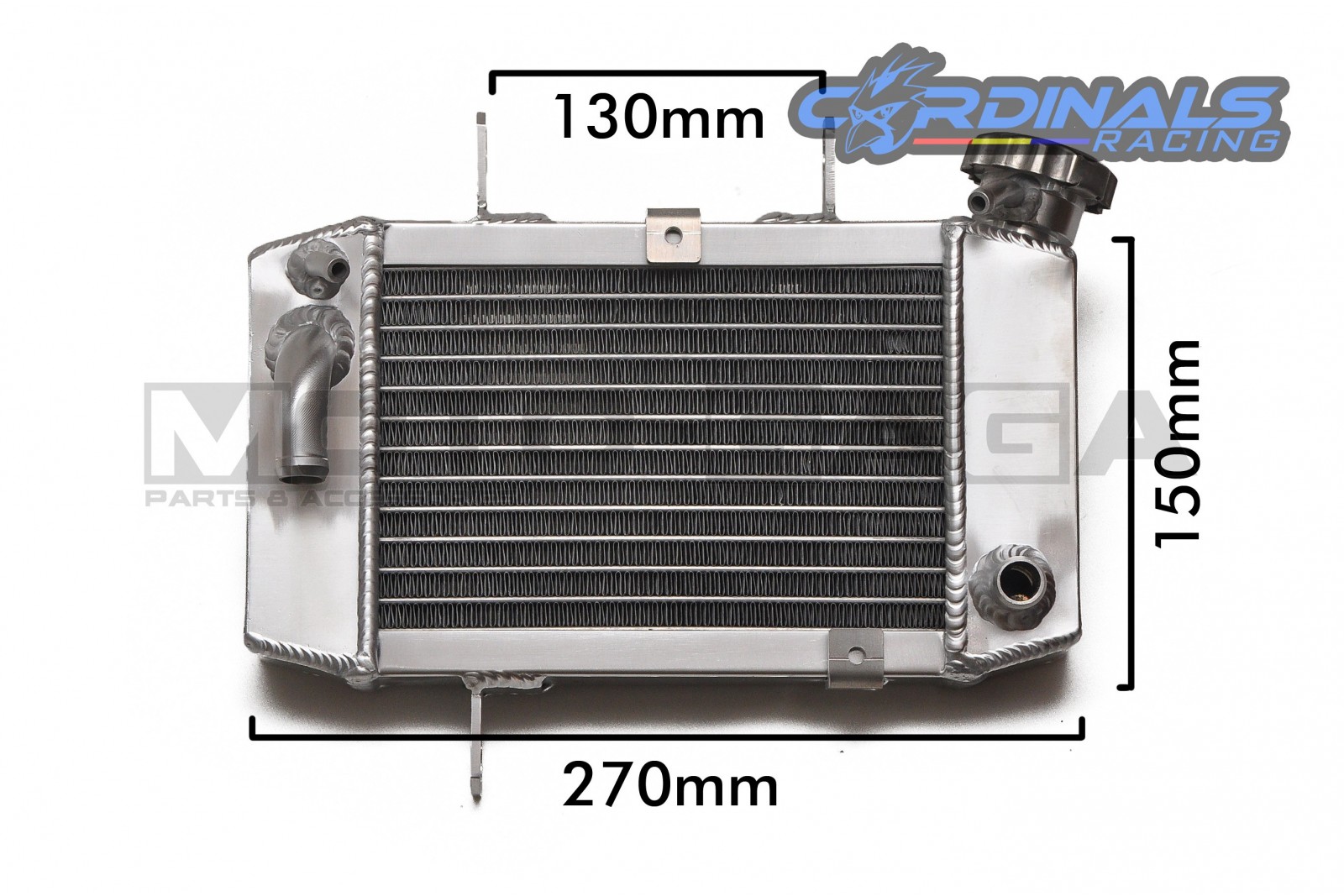 Cardinals Radiator Cardinals Racing Performance Big Aluminum Radiator - Yamaha Y15ZR ...