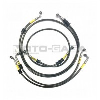 TDR Racing Braided brake hoses set (ABS) - Yamaha NMAX V1/V2